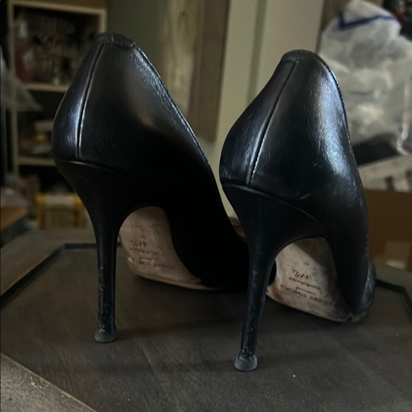 🛑 1 hour sale. Jimmy Choo, 37.5 (US 7), Black leather, Rhinestone Heels, w/ COA - Picture 3 of 7